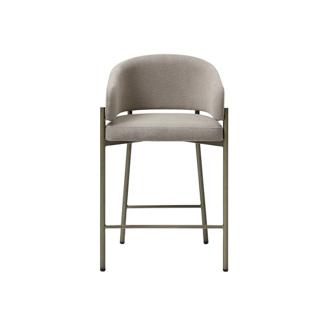 Oxford Counter Stool Mocha & Brass Frame