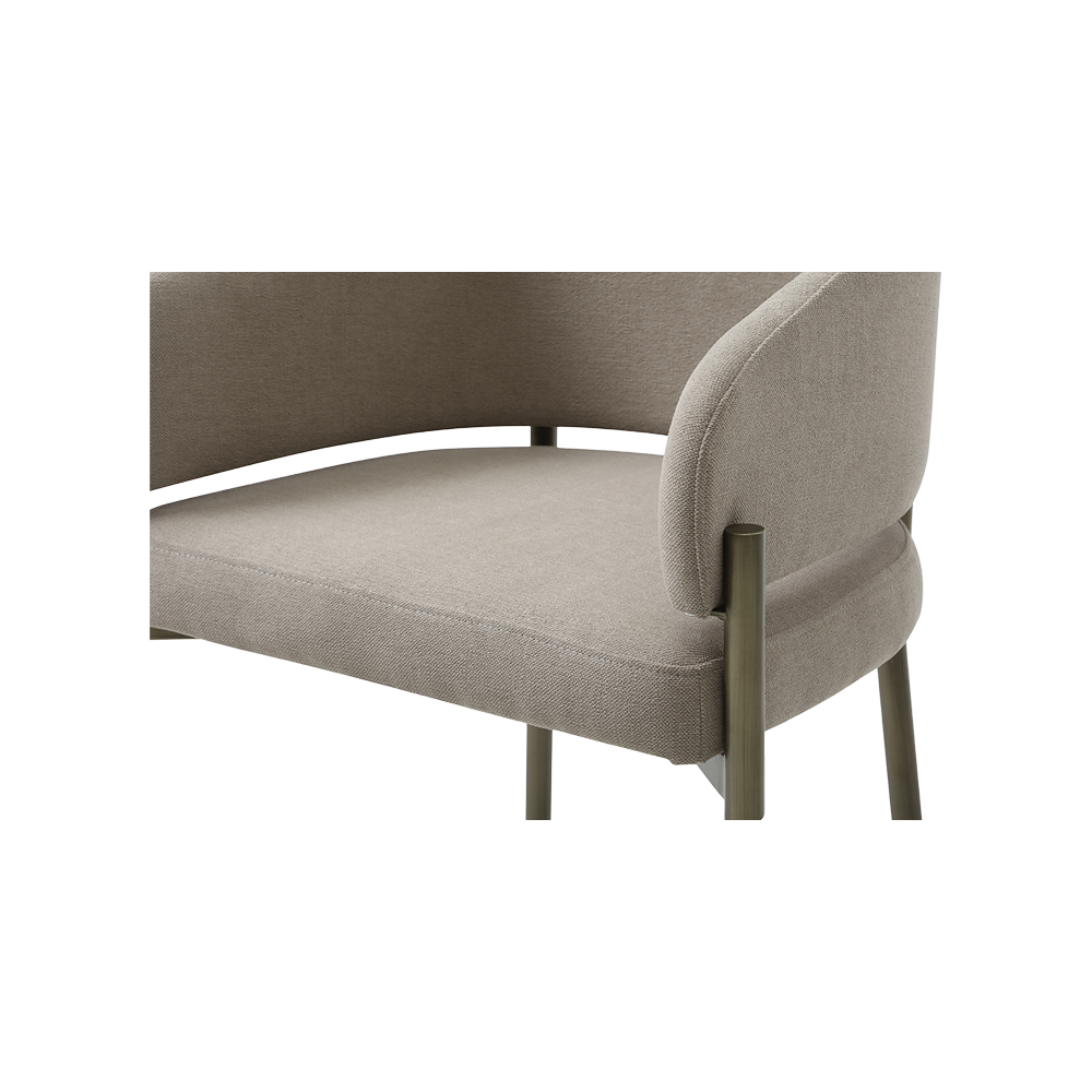 Oxford Counter Stool Mocha & Brass Frame