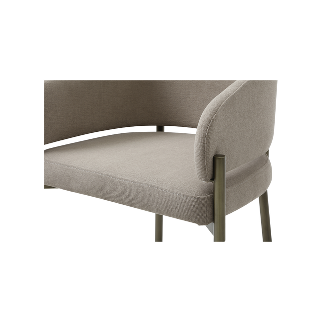 Oxford Counter Stool Mocha & Brass Frame