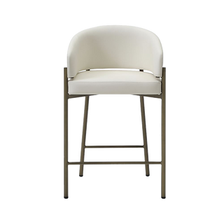 Oxford Counter Stool Off White Vegan Leather