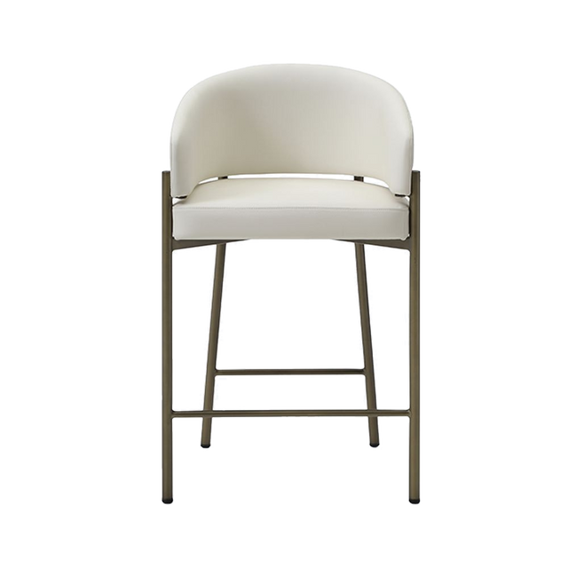 Oxford Counter Stool Off White Vegan Leather