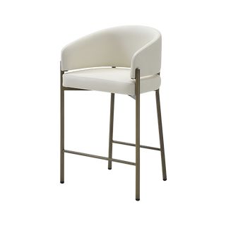 Oxford Counter Stool Off White Vegan Leather