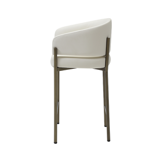 Oxford Counter Stool Off White Vegan Leather