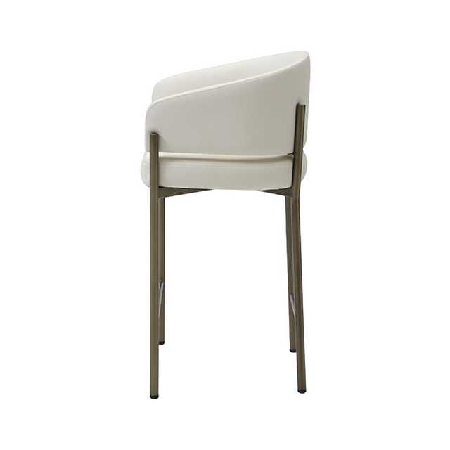 Oxford Counter Stool Off White Vegan Leather