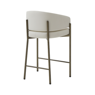 Oxford Counter Stool Off White Vegan Leather