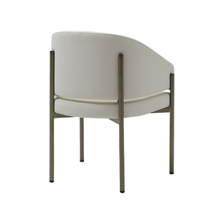 Oxford Dining Chair Off White Vegan Leather