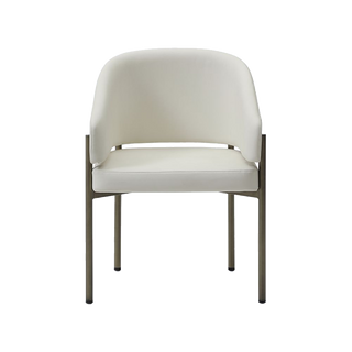 Oxford Dining Chair Off White Vegan Leather