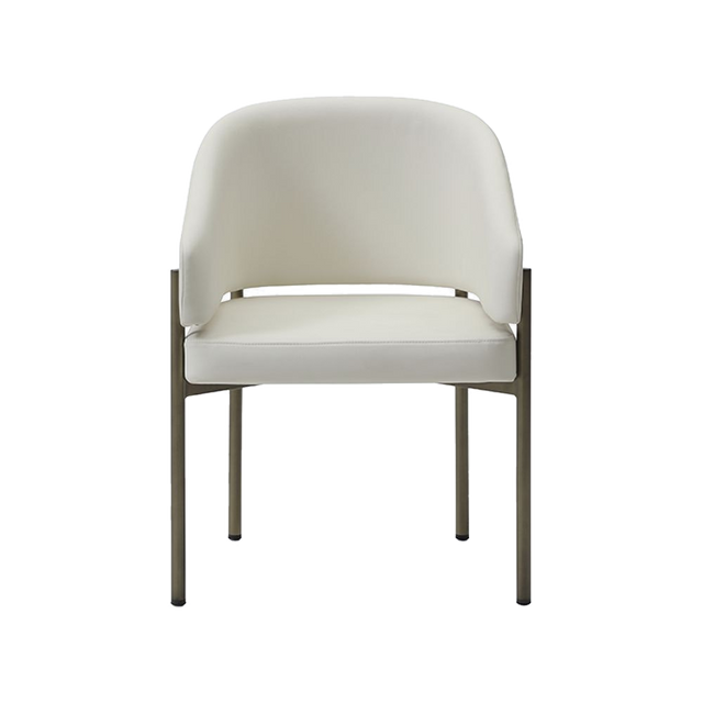 Oxford Dining Chair Off White Vegan Leather