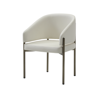 Oxford Dining Chair Off White Vegan Leather