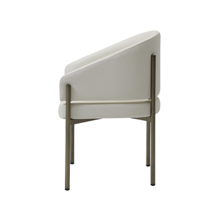 Oxford Dining Chair Off White Vegan Leather