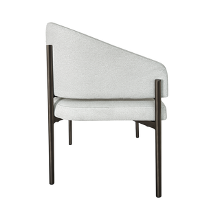 Oxford Outdoor Dining Chair Off White & Bronze Frame