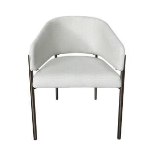 Oxford Outdoor Dining Chair Off White & Bronze Frame