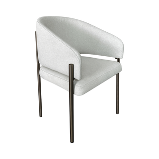 Oxford Outdoor Dining Chair Off White & Bronze Frame