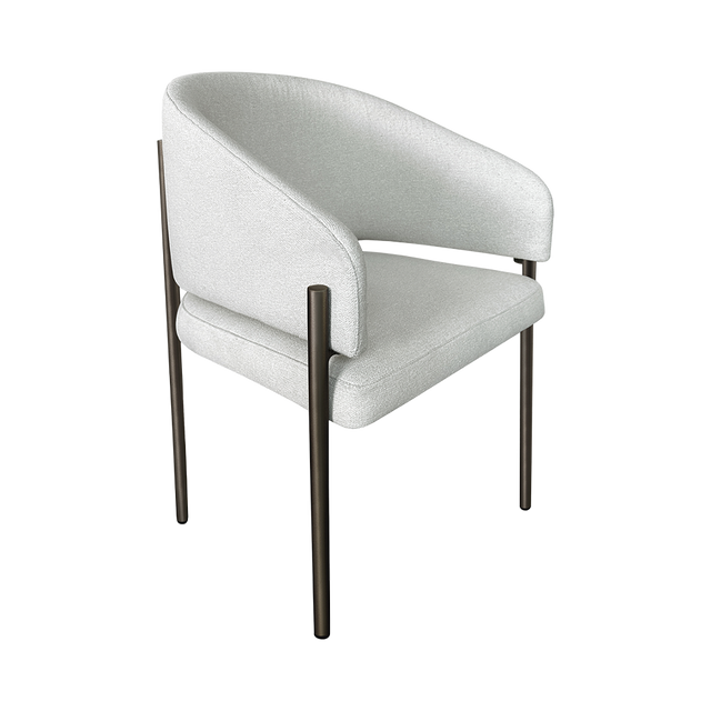 Oxford Outdoor Dining Chair Off White & Bronze Frame
