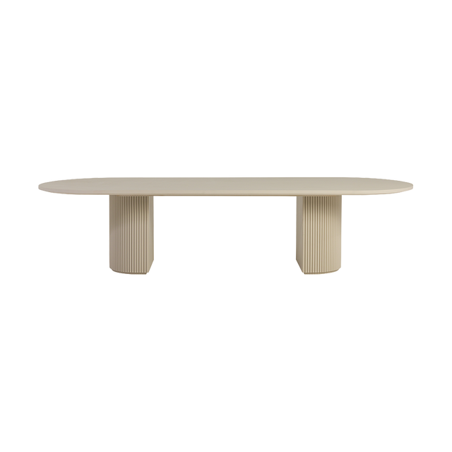 Oxford Rectangular XL Dining Table Alabaster