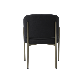 Oxford Dining Chair Black & Brass Frame