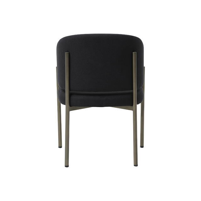 Oxford Dining Chair Black & Brass Frame