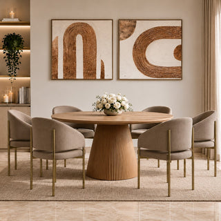 Oxford Dining Chair Mocha & Brass Frame