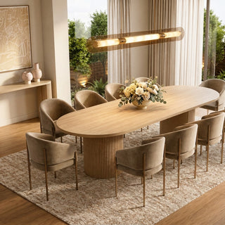Oxford Dining Chair Mocha & Brass Frame