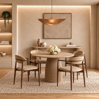 Sand Dining Chair Vegan Leather Beige