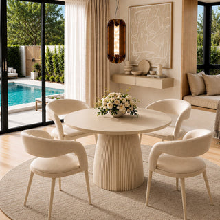 Oxford Round XS Dining Table Alabaster