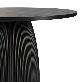 Oxford Round XS Dining Table Black Wood