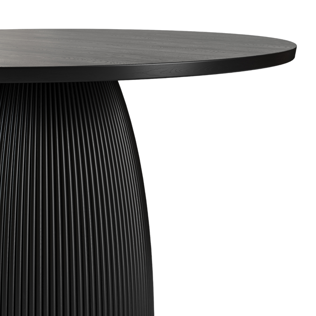 Oxford Round XS Dining Table Black Wood
