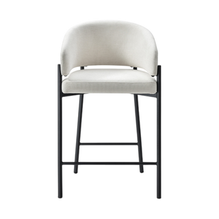 Oxford Counter Stool Off White & Black Frame