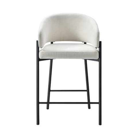 Oxford Counter Stool Off White & Black Frame