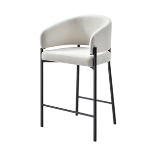 Oxford Counter Stool Off White & Black Frame