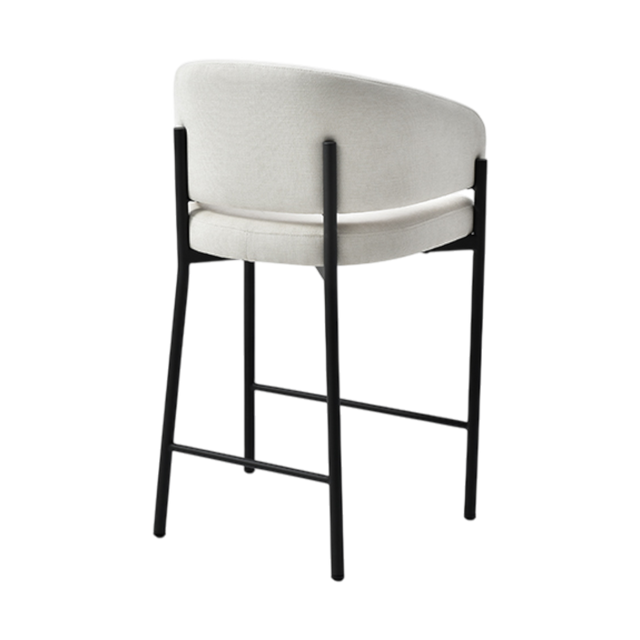 Oxford Counter Stool Off White & Black Frame