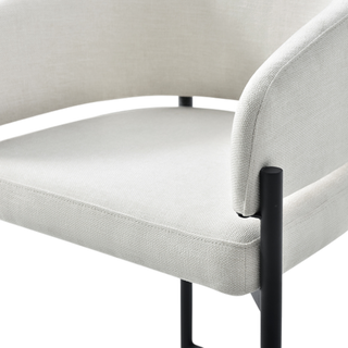 Oxford Counter Stool Off White & Black Frame