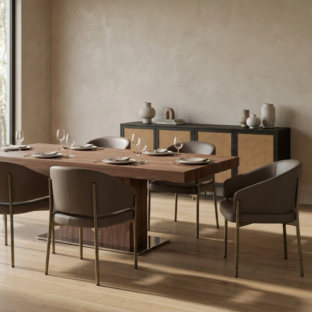 Oxford Dining Chair Mocha Vegan Leather