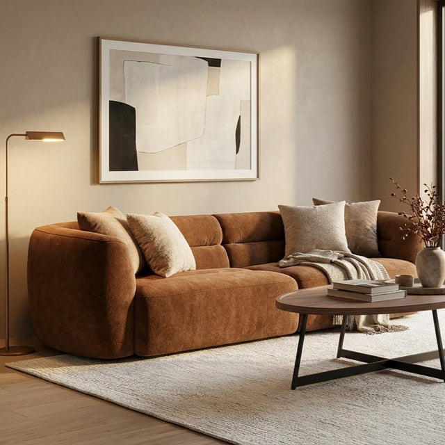 Brera 4 Seater Sofa Cognac