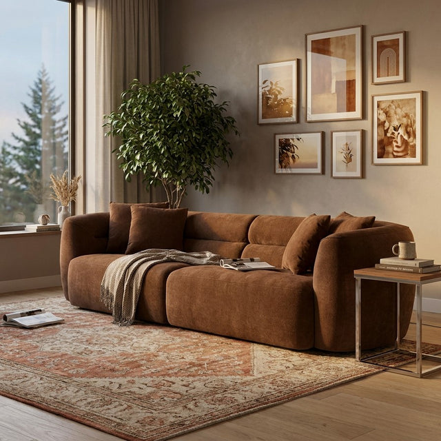 Brera 4 Seater Sofa Cognac