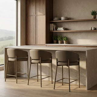 Oxford Counter Stool Mocha Vegan Leather
