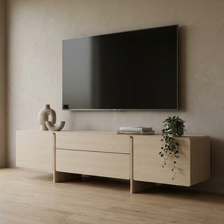 Luca TV Stand White Ash Wood