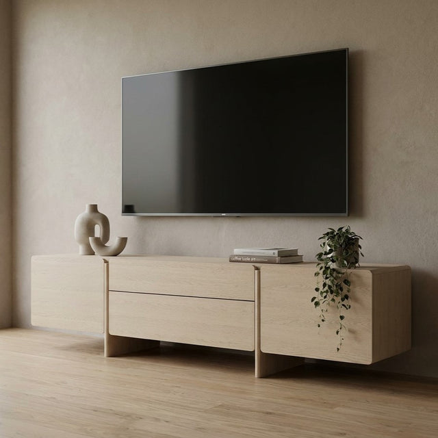 Luca TV Stand White Ash Wood