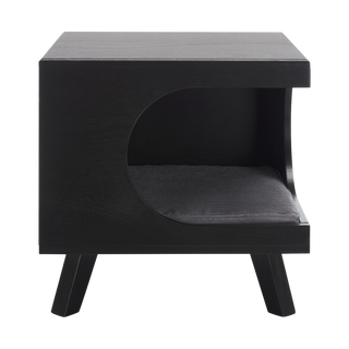 Zahara square small Pet Bed Black