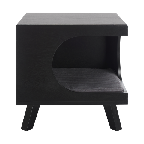 Zahara square small Pet Bed Black