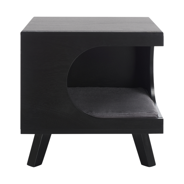 Zahara square small Pet Bed Black