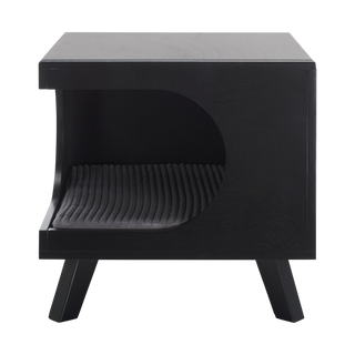 Zahara square small Pet Bed Black