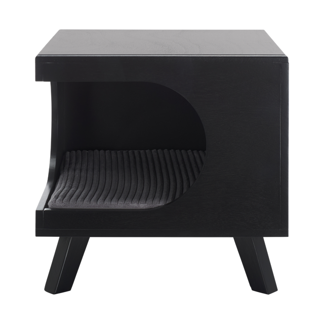 Zahara square small Pet Bed Black