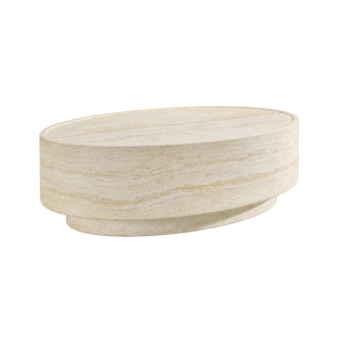 Pietra Oval Coffee Table Travertine
