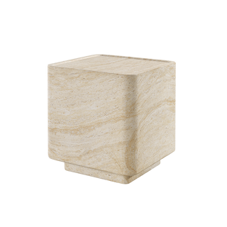 Pietra Square Side Table Travertine