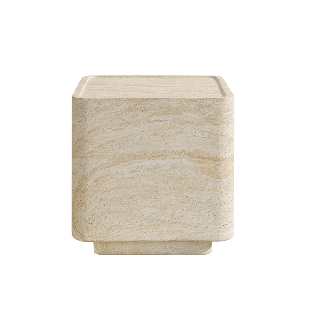 Pietra Square Side Table Travertine