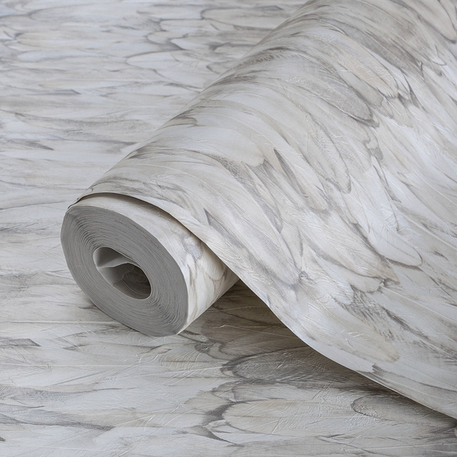 Positano Wallpaper Silver Feather