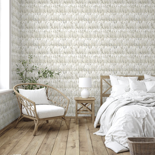 Positano Wallpaper Silver Feather