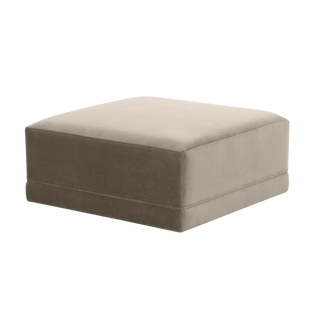 Valerio Velvet Ottoman Taupe