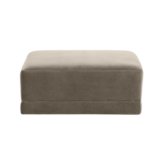 Valerio Velvet Ottoman Taupe